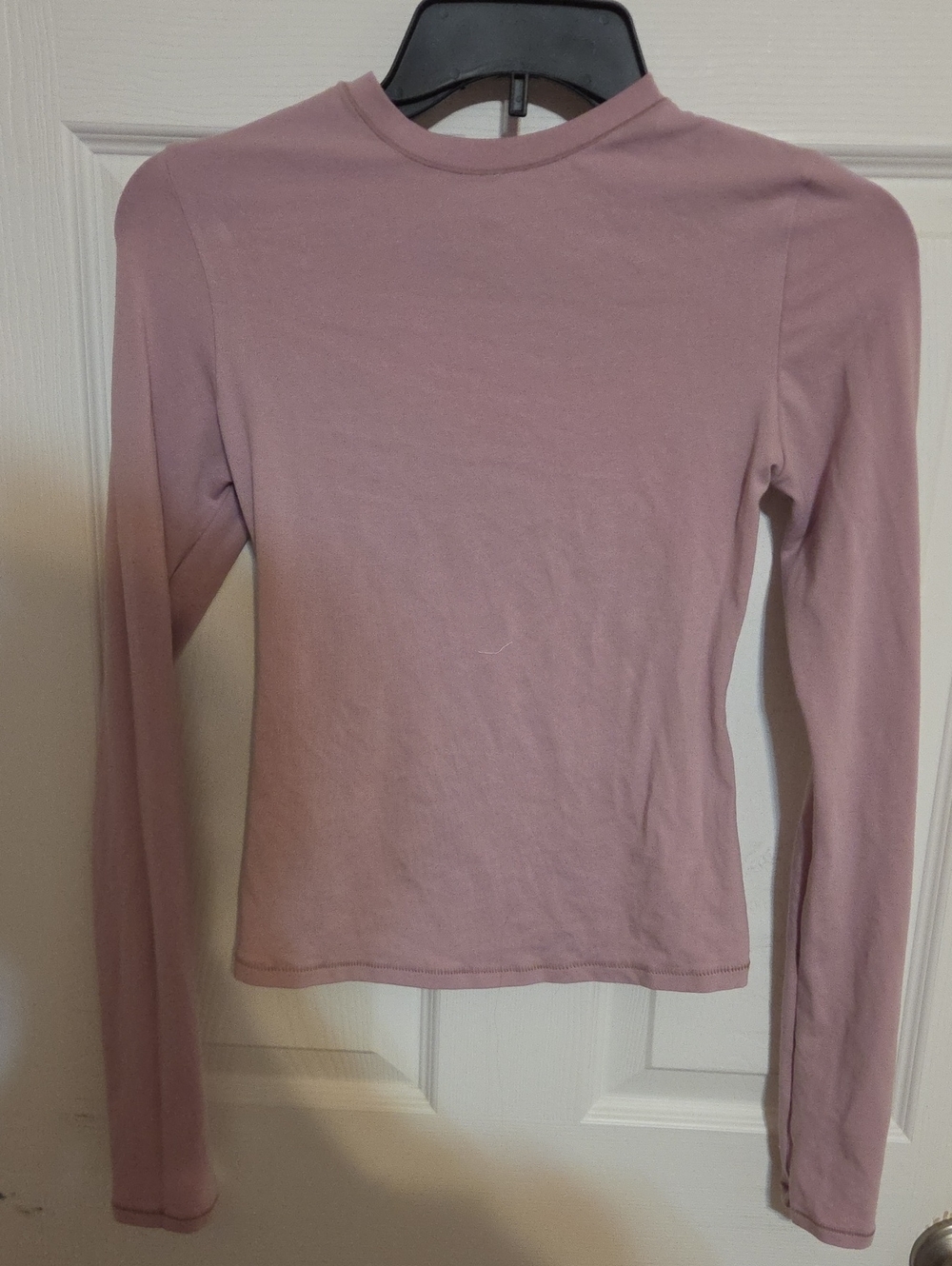 SKIMS Long Sleeve Crewneck Top - Dusty Rose